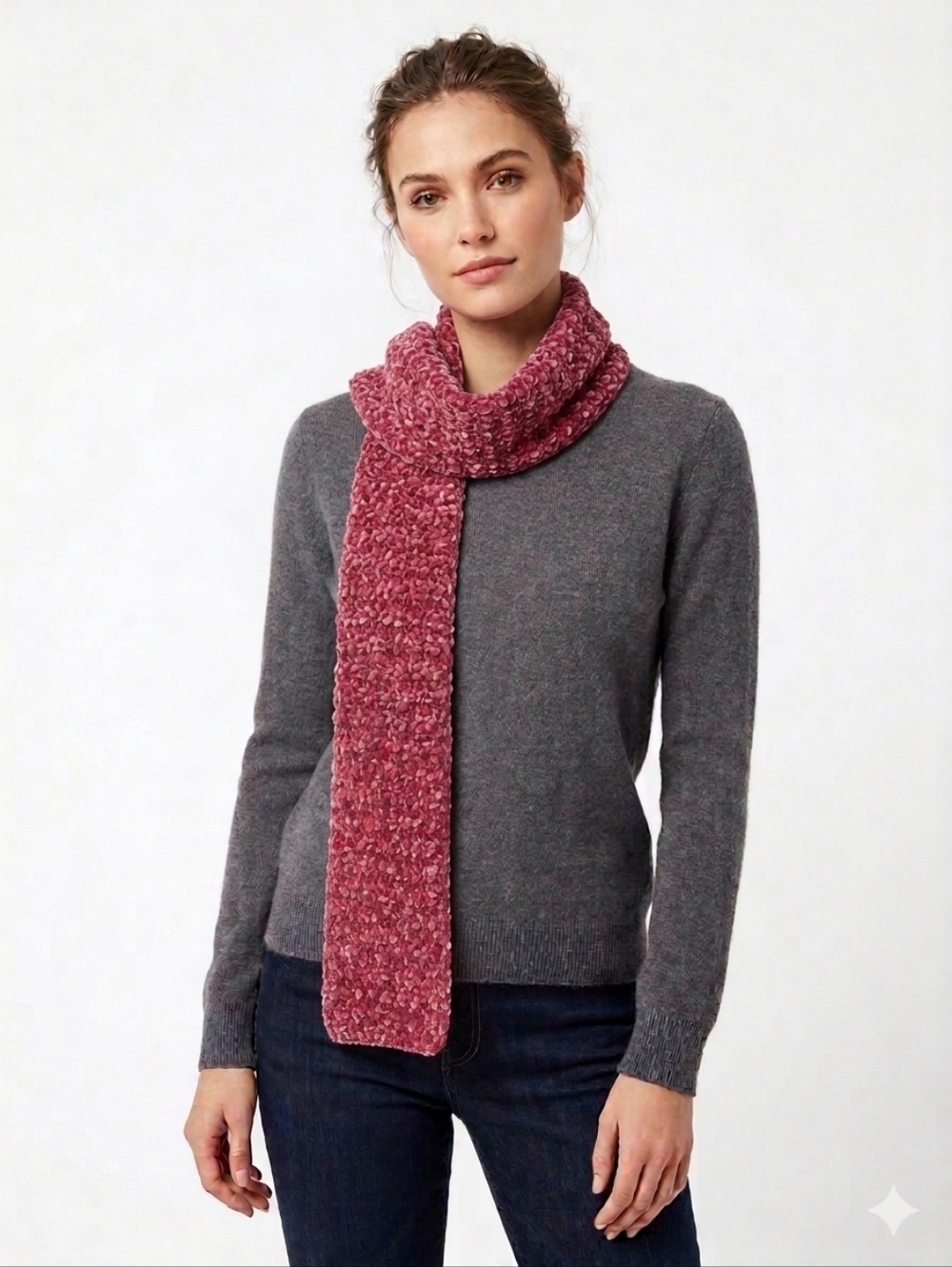 Handmade Crochet Pink Scarf